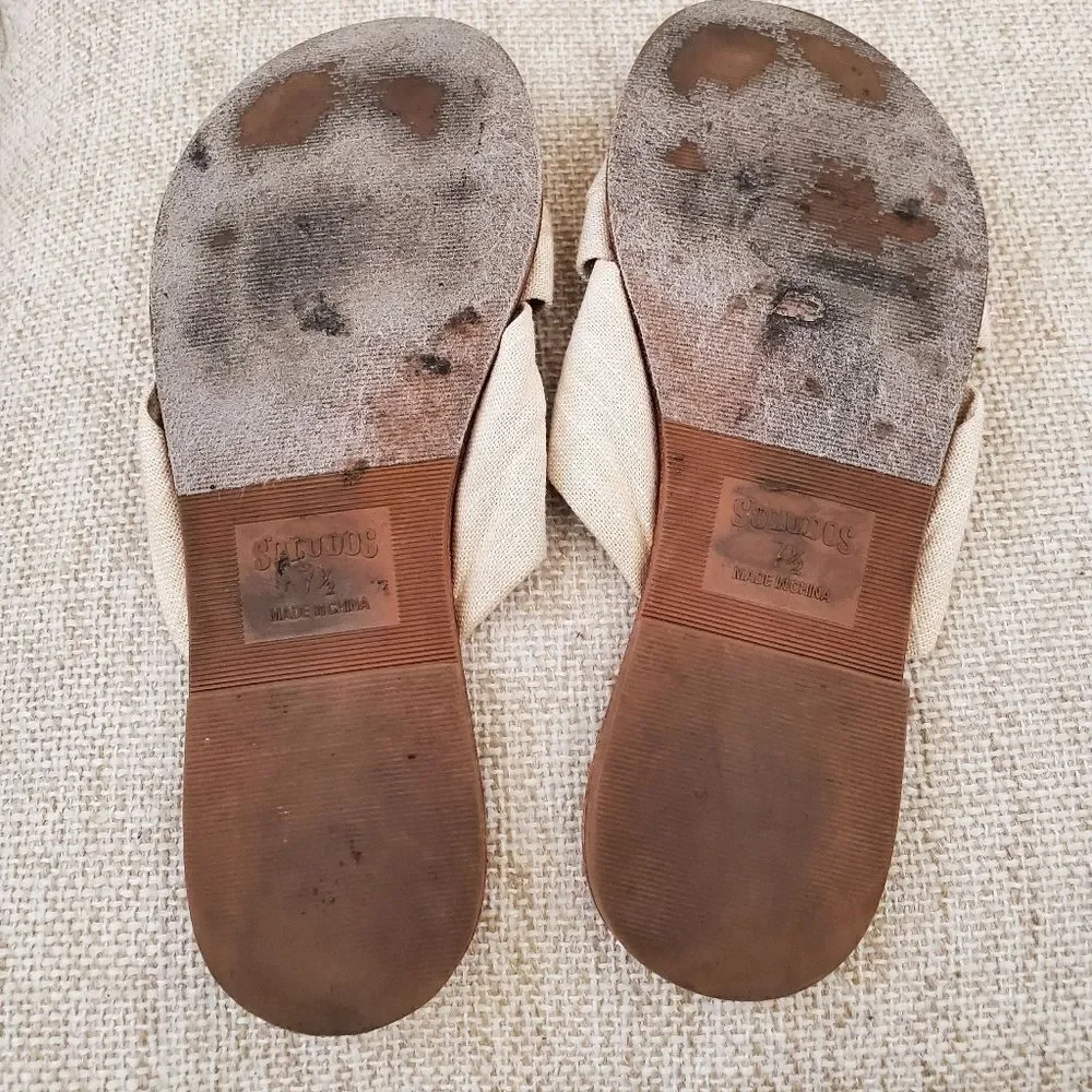 Saludos Knotted Slide Sandals Sz 7.5